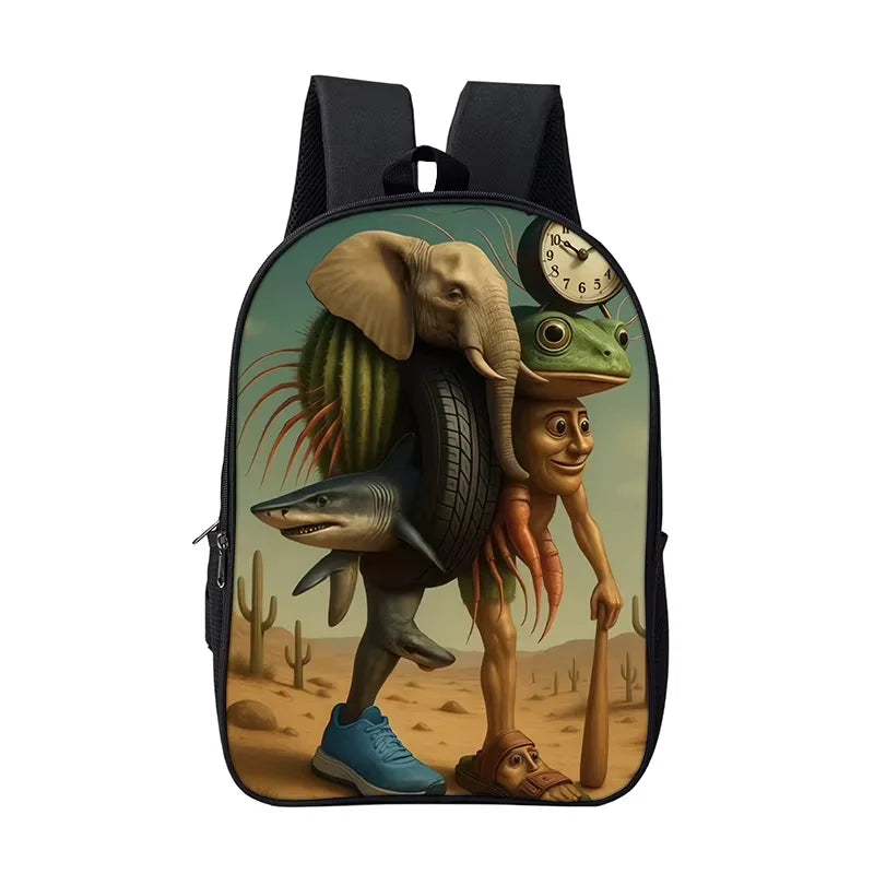 Italian Brainrot Children Backpack Cartoon Anime Game School Bag for Boy Girls Durable and Softback for Books Bag