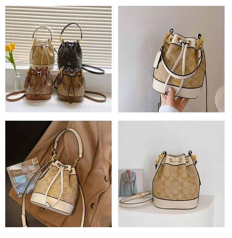 Famous Designer Women's Fashion Leather Tote Bag - Elegant Ladies Shoulder Bag Classic Handbags For Office