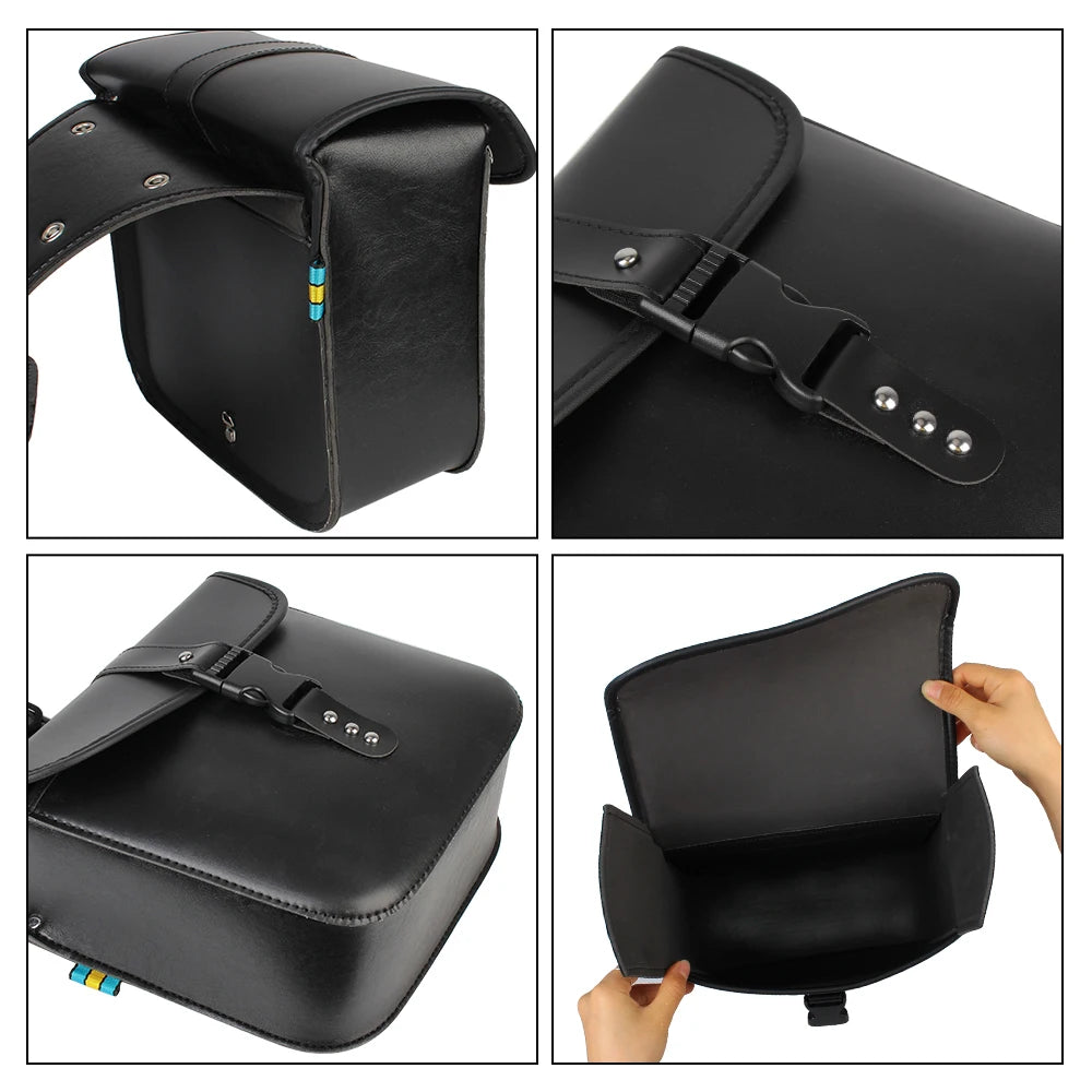 Retro Fashion Motorcycle Saddle Bags Pouch Storage Case Side Luggage Tank Suitcase PU Leather / PVC Bags Motorbike Accessories