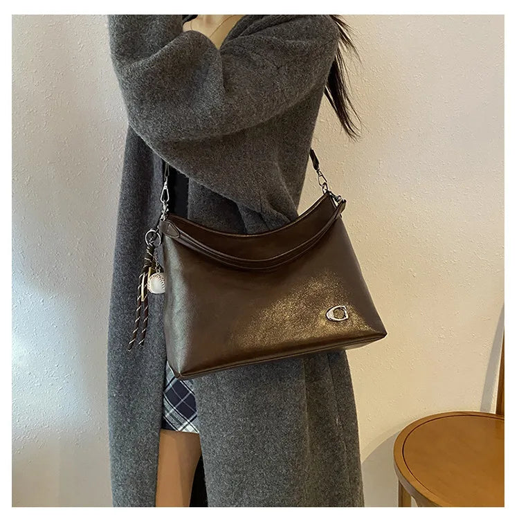 Vintage Tote Bag - Trendy Underarm Shoulder Purse, Lightweight & Spacious, Perfect for Work, Shopping & Travel, Women's Fashion