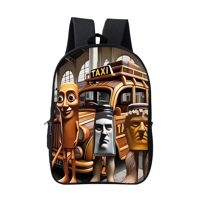 Italian Brainrot Children Backpack Cartoon Anime Game School Bag for Boy Girls Durable and Softback for Books Bag