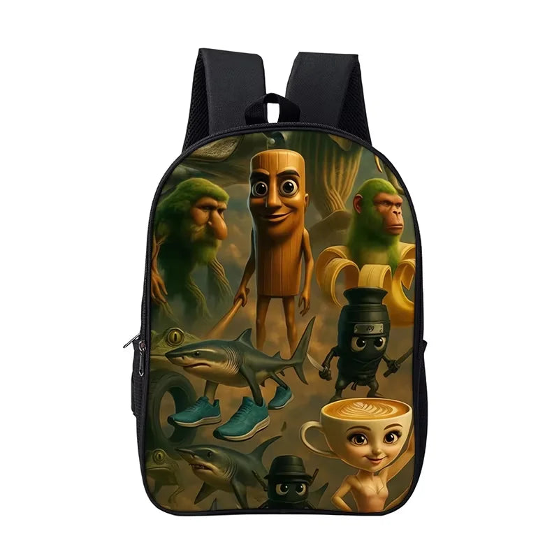 Italian Brainrot Children Backpack Cartoon Anime Game School Bag for Boy Girls Durable and Softback for Books Bag