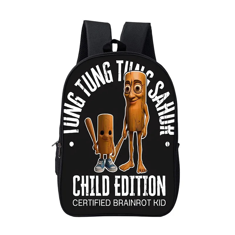 Italian Brainrot Children Backpack Cartoon Anime Game School Bag for Boy Girls Durable and Softback for Books Bag