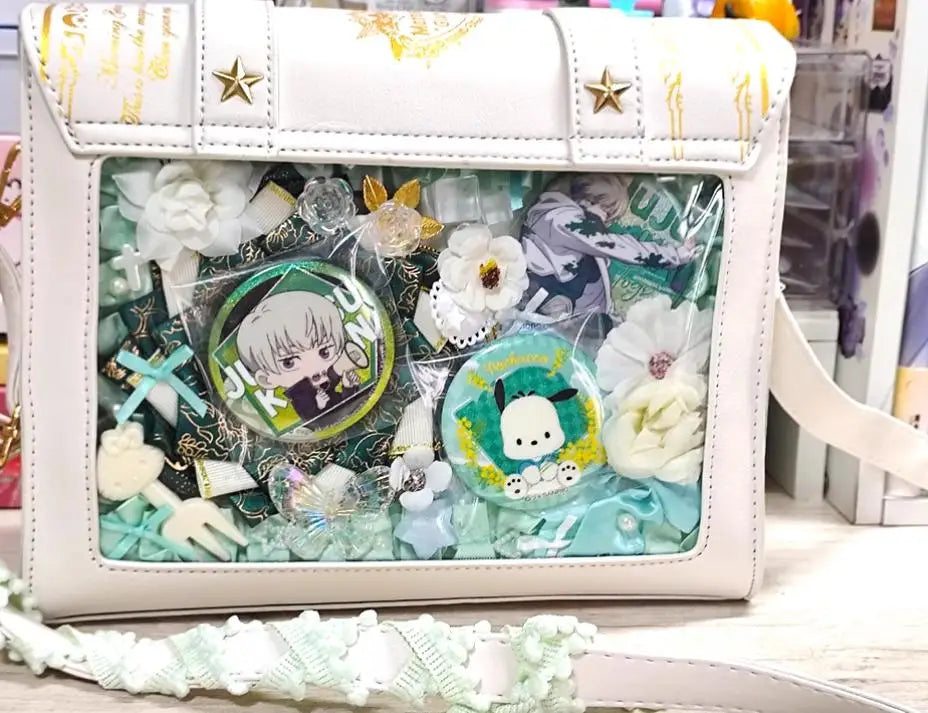 Lolita Y2K Star Moon Magic Book Shoulder Ita Bag  Women's Girls Gothic Vintage Mini Backpacks Fashion Cute Crossbody Handbags