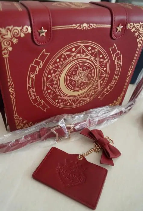 Lolita Y2K Star Moon Magic Book Shoulder Ita Bag  Women's Girls Gothic Vintage Mini Backpacks Fashion Cute Crossbody Handbags