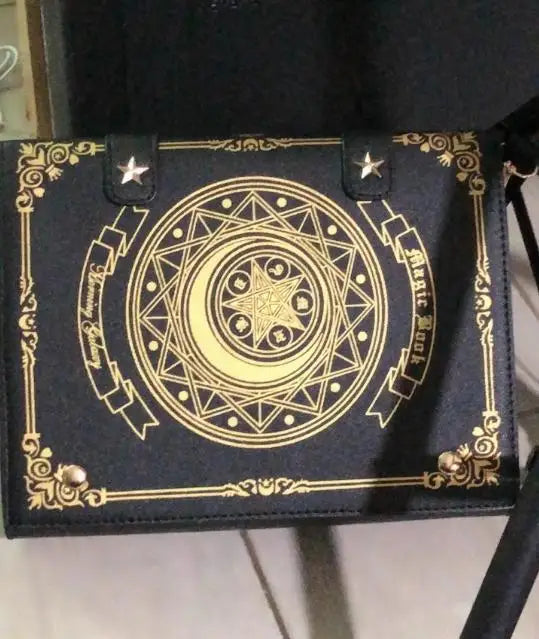 Lolita Y2K Star Moon Magic Book Shoulder Ita Bag  Women's Girls Gothic Vintage Mini Backpacks Fashion Cute Crossbody Handbags