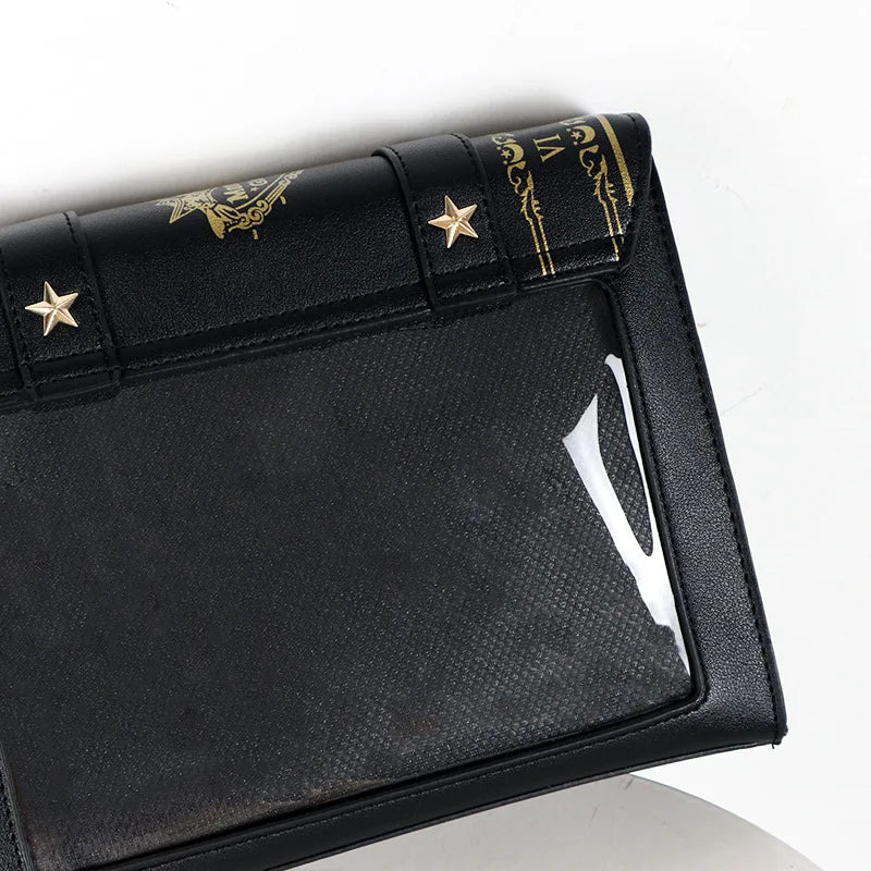 Lolita Y2K Star Moon Magic Book Shoulder Ita Bag  Women's Girls Gothic Vintage Mini Backpacks Fashion Cute Crossbody Handbags