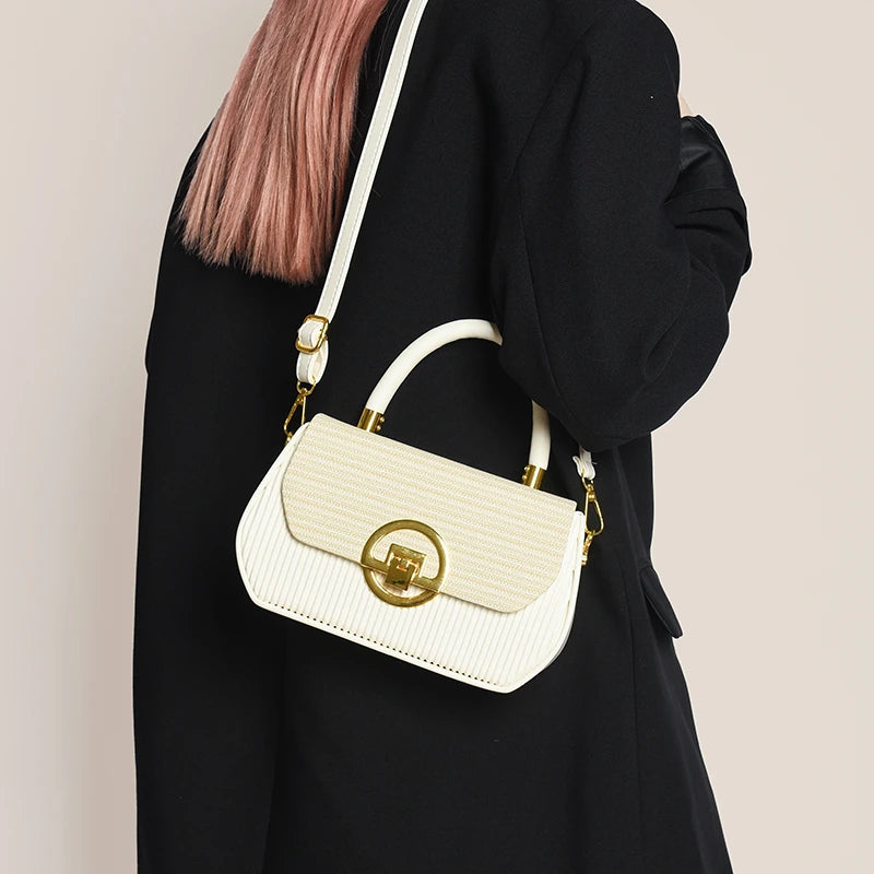 Elegant Leather Classic Tote Bag With Mini Clutch Style And Letter Logo For Best Superstar Show In Paris
