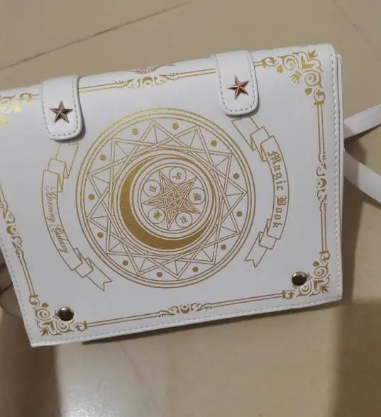 Lolita Y2K Star Moon Magic Book Shoulder Ita Bag  Women's Girls Gothic Vintage Mini Backpacks Fashion Cute Crossbody Handbags