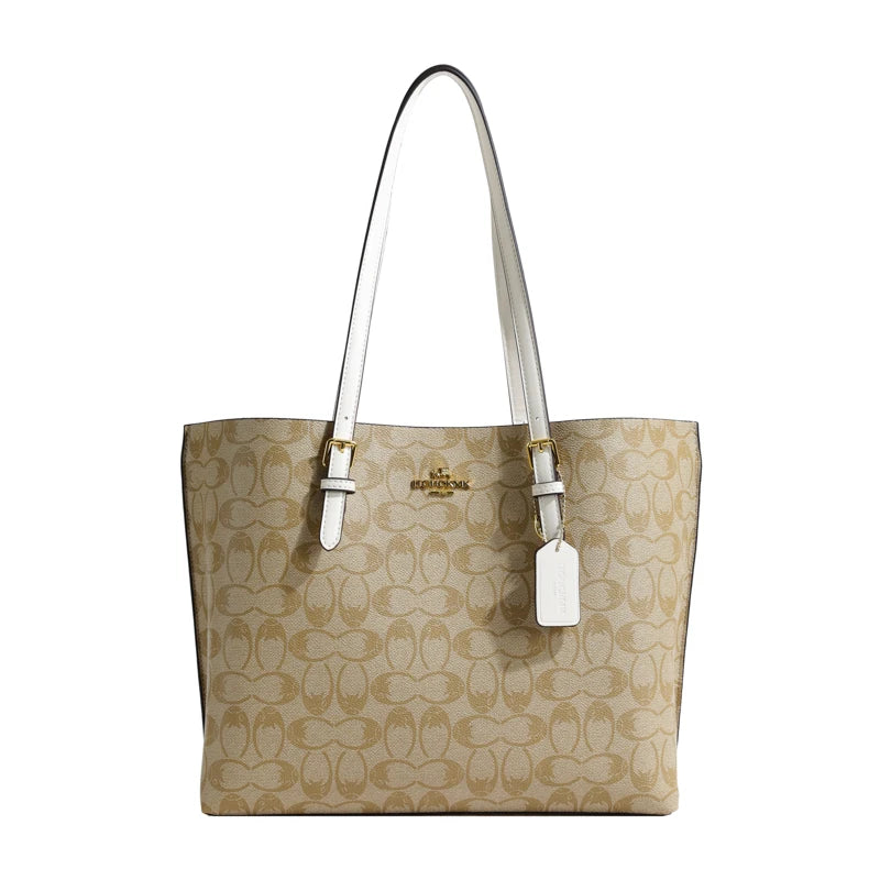 Fashionable Solid Color Shopper Bag - Large Capacity Commuter Tote With Elegant Minimalist Design And Premium Leather Trim