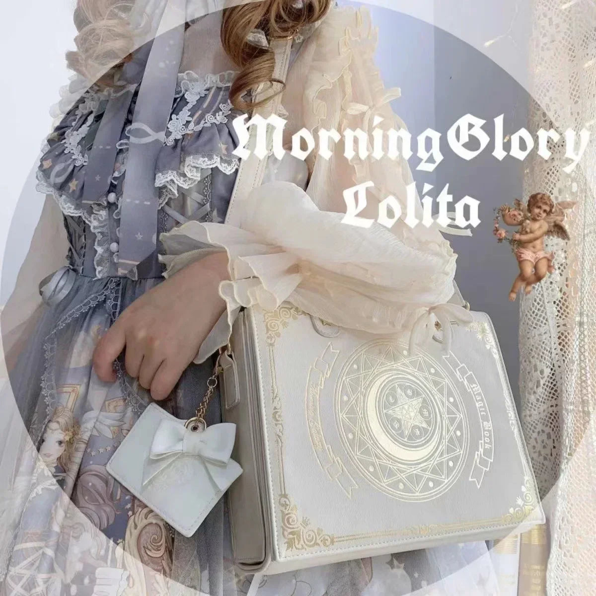 Lolita Y2K Star Moon Magic Book Shoulder Ita Bag  Women's Girls Gothic Vintage Mini Backpacks Fashion Cute Crossbody Handbags