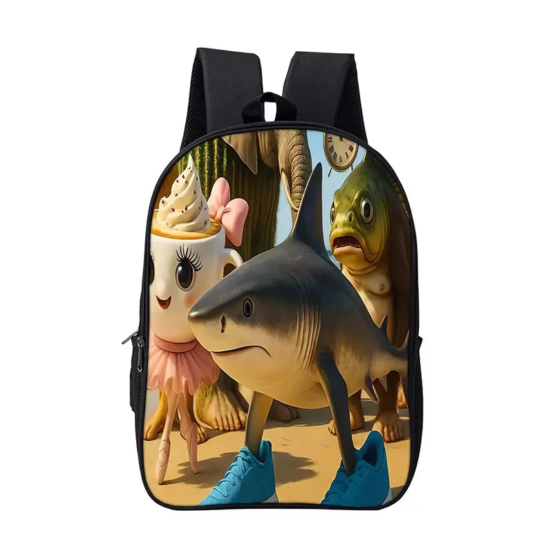 Italian Brainrot Children Backpack Cartoon Anime Game School Bag for Boy Girls Durable and Softback for Books Bag